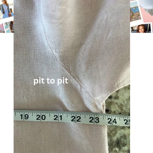 Stunning Anais & Valentin Pink Italian Linen Tunic Dress L \ Coastal - Picture 12 of 12